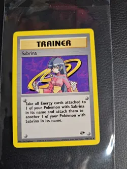 Pokemon Gym Challenge Sabrina Trainer Card 110/132 Rare Ungraded NM+ - Image 1
