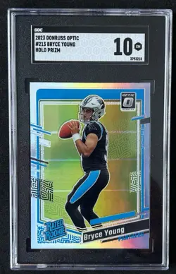 2023 Panini Donruss Optic Rated Rookie Bryce Young #213 Holo Prizm (RC) SGC 10 - Image 1