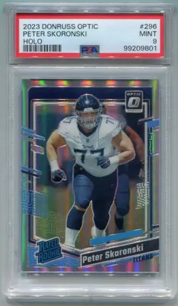 PETER SKORONSKI 2023 DONRUSS OPTIC HOLO RC 296 PSA 9 - Image 1