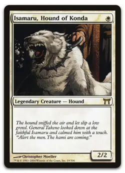 Isamaru, Hound of Konda #19 (NM) Champions of Kamigawa CHK Magic MTG - Image 1