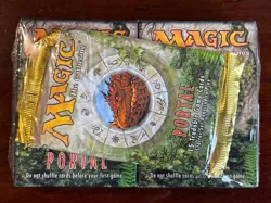 1997 Magic The Gathering Portal 2 Decks Booster Pack Playmat Sealed - Image 1