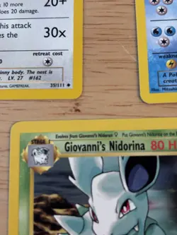 Pokemon TCG Furret 35/111 Dark Vaporeon 45/82 Giovanni's Nidorina 44/132 Lot 3 - Image 5