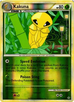 Pokemon TCG Kakuna Uncommon Unleashed 32/95 Reverse Holo VLP - Image 1