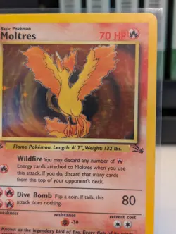 Pokemon Moltres 1st Edition Holo Fossil 12/62 LP Vintage WOTC - Image 4