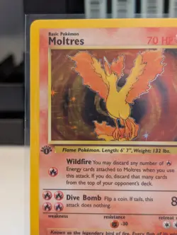 Pokemon Moltres 1st Edition Holo Fossil 12/62 LP Vintage WOTC - Image 5