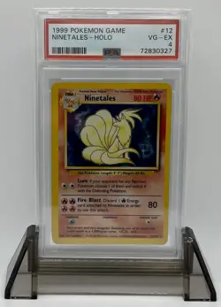 1999 Pokemon Game Base Set Ninetales #12 Holo PSA 4 - Image 1