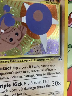 (MP) Hitmontop Neo Discovery 3/75 Holo Unlimited Holo Rare Pokemon TCG - Image 5