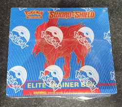 Sword & Shield Base Set ETB Elite Trainer Box Zamazenta Pokemon Sealed/Tear - Image 1