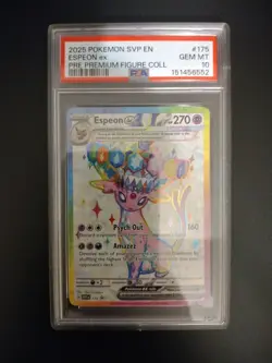 Pokemon TCG-Prismatic Premium Figure Collection-PSA 10 Espeon EX #175 - Image 1