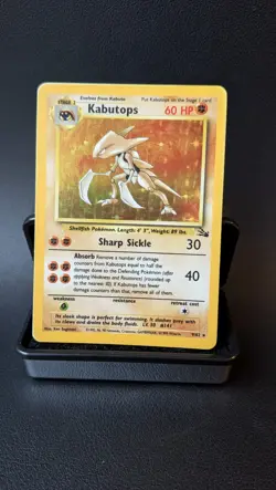 Pokemon TCG Kabutops Fossil 9 Holo Unlimited Holo Rare LP - Image 1