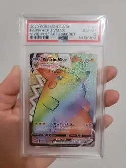 2020 Pokemon Vivid Voltage #188 Pikachu Vmax Secret Rare Holo PSA 10 Rainbow - Image 1