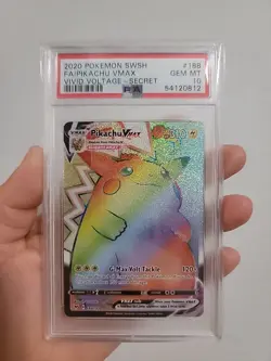 2020 Pokemon Vivid Voltage #188 Pikachu Vmax Secret Rare Holo PSA 10 Rainbow - Image 2