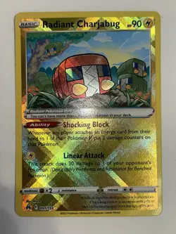 Radiant Charjabug 051/159 Crown Zenith Pokemon TCG Holo Ultra Rare - Image 1