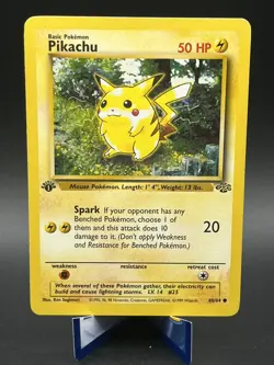 Pokemon Pikachu 60/64 Jungle 1st Edition Common MP - Image 1