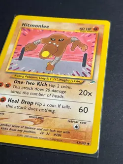 Pokemon '106 Hitmonlee 42/105 Neo Destiny Uncommon Vintage GAMEFREAK 2000 NM - Image 1