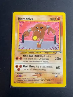 Pokemon '106 Hitmonlee 42/105 Neo Destiny Uncommon Vintage GAMEFREAK 2000 NM - Image 3