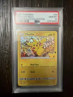 2021 POKEMON MCDONALD'S COLLECTION #25 PIKACHU-HOLO PSA 10 GEM MT - Image 2