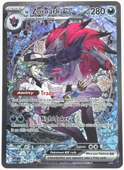 Pokemon N's Zoroark ex Ascended Heroes 286/217 Special Illustration Rare TCG - Image 1
