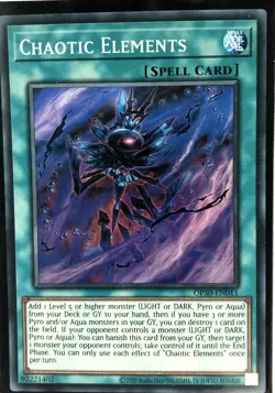 Yu-Gi-Oh! TCG Chaotic Elements OP30-EN011 Super Rare Unlimited Edition Near Mint - Image 1