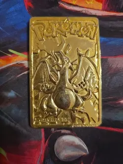 1999 Pokemon 23K Gold Plated Charizard Card #06 - Nintendo Burger King - Image 1