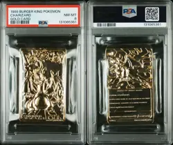 1999 Pokemon Burger King Charizard Gold Card - PSA 8 - New Cert - UK SELLER - Image 1
