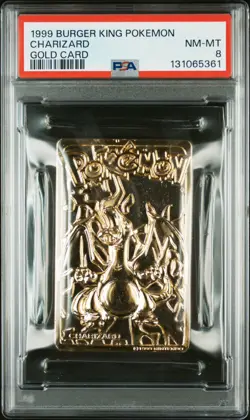 1999 Pokemon Burger King Charizard Gold Card - PSA 8 - New Cert - UK SELLER - Image 2