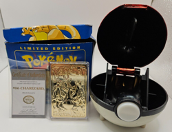 Pokemon - 1999 - Charizard 23k Gold Plated Card - Burger King - Complete - Image 2