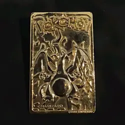 Nintendo Pokemon Charizard Gold Collectible Card 1999 Burger King - Image 1