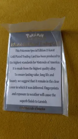 Pokemon Charizard - Nintendo 1999 Burger King - 23k Gold Plated Card - Rare - Image 4