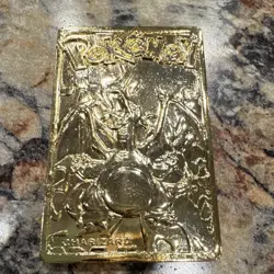Pokemon Charizard Gold Collectible Card Burger King 1999 Ages 4-11 Years - Image 1