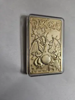 Vintage 1999 Burger King Pokemon Charizard 23K Gold Plated Card - Original Case - Image 1