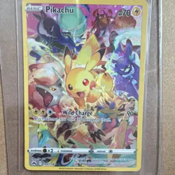 Pokemon Pikachu Secret Rare Holo Crown Zenith 160/159 Basic 70 HP Wild Charge - Image 1