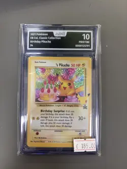 Pokemon 25th Celebrations Birthday Pikachu Promo AOG PRISTINE 10 English - Image 1