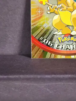 Topps #06 Charizard Holo Foil TV Animation Series 1 Pokemon Black Logo FREE SHIP - Image 3
