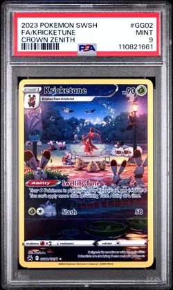 PSA 9 2023 Pokemon Sword And Shield Crown Zenith #GG02 Kricketune Full Art - Image 1