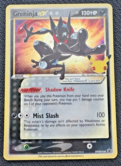 Pokemon TCG Greninja Gold Star SWSH144 Celebrations Black Star Promo Near Mint - Image 1