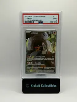 2024 POKEMON TWM EN-TWILIGHT MASQUERADE ILLUSTRATION RARE #172 TORKOAL PSA 9 - Image 1