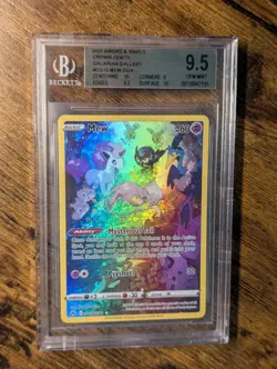 Pokemon 🍁 Mew GG10 Crown Zenith Galarian Gallery Ultra Rare Holo BGS 9.5 GM MT✨ - Image 2