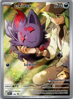 N's Zorua (Pokemon Center Exclusive) 189 Scarlet & Violet Promo Holofoil Pokemon - Image 1