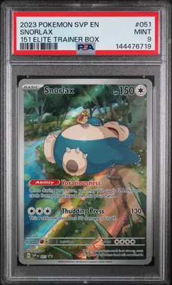 Snorlax Pokemon Svp En-Sv Black Star Promo 051 NM PSA 9 - Image 1
