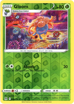 Gloom (Reverse Holo) - 002/196 - Lost Origin - Pokemon LP English - Image 1