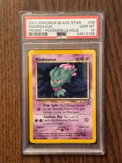 POKEMON LEAGUE MISDREAVUS #39 BLACK STAR PROMO PSA 10 #54912728 - Image 1