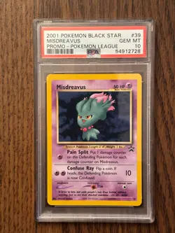 POKEMON LEAGUE MISDREAVUS #39 BLACK STAR PROMO PSA 10 #54912728 - Image 2