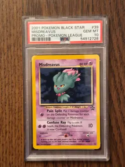 POKEMON LEAGUE MISDREAVUS #39 BLACK STAR PROMO PSA 10 #54912728 - Image 3