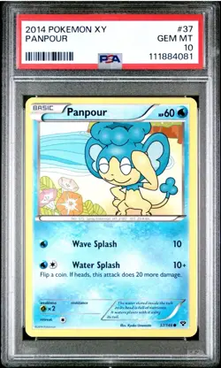 2014 POKEMON XY BASE SET PANPOUR #37 PSA 10 POP 3 - Image 1