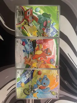 Pokemon MEP 2026 Bulbasaur Charmander Squirtle Holo Lot 3 Cards - Image 1