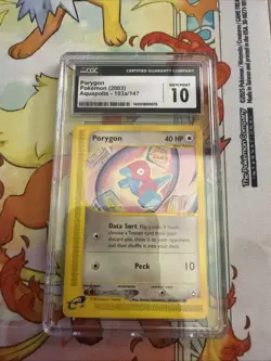 Pokemon Card Porygon Aquapolis CGC 10 - Image 1