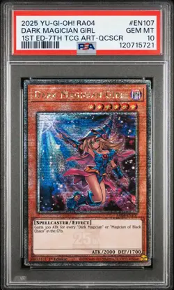 Yugioh PSA 10 2025 Dark Magician Girl RA04-EN107 QCR 1st Edition "7th Art" *5721 - Image 1