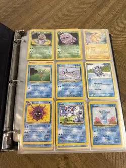 Vintage Pokemon Card Lot Binder Collection 355+ Cards Energy Trainer - Image 1