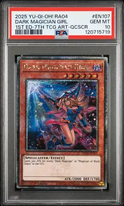 Yugioh PSA 10 2025 Dark Magician Girl RA04-EN107 QCR 1st Edition "7th Art" *5719 - Image 1
